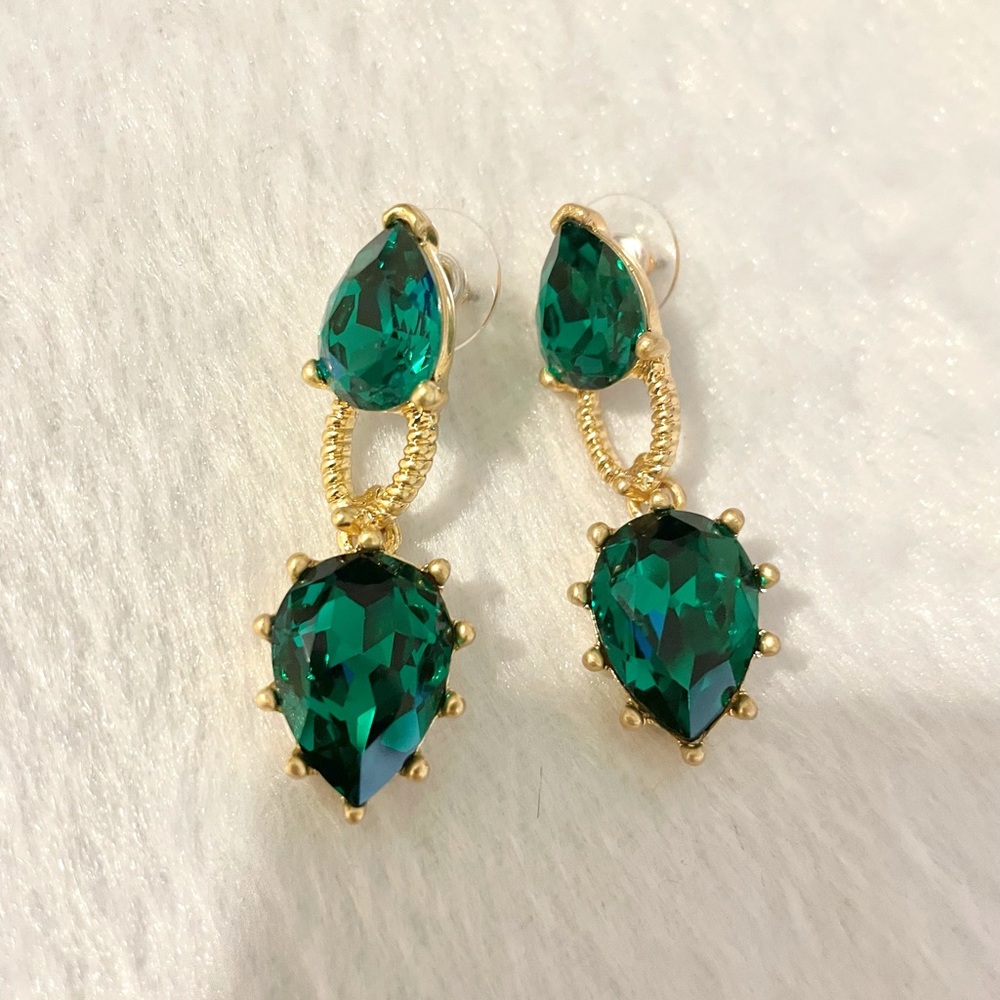 Oscar de la Renta Crystal Earrings